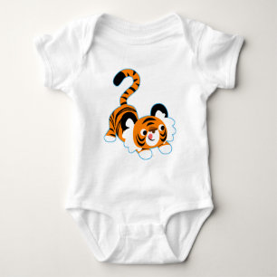 Cute Cartoon Tiger Ready To Play Baby Apparel Baby Bodysuit