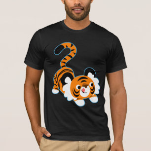 Cute Cartoon Tiger Ready To Play T-Shirt