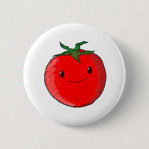 Cute Cartoon Tomato 6 Cm Round Badge