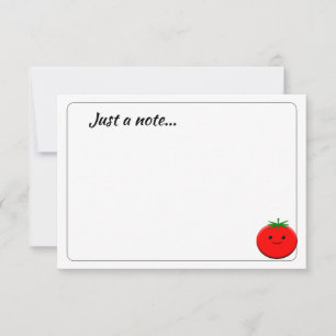 Cute Cartoon Tomato Custom Just a Note Card