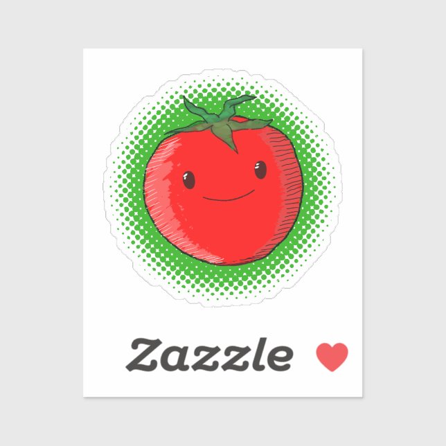 Cute Cartoon Tomato Drawing Sticker (Sheet)