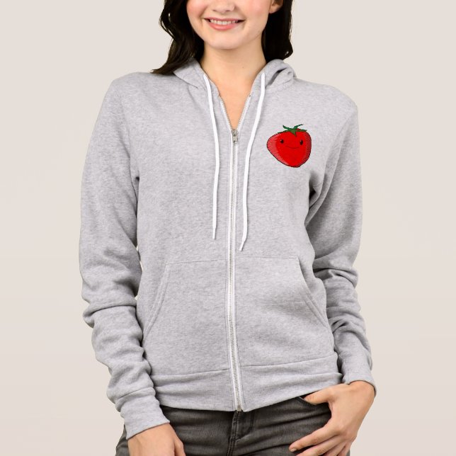 Cute Cartoon Tomato Hoodie (Front)
