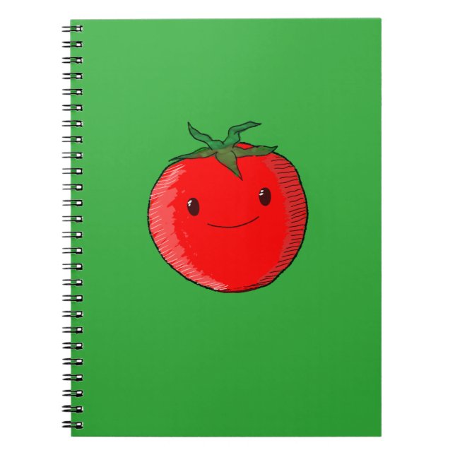 Cute Cartoon Tomato Notebook (Front)