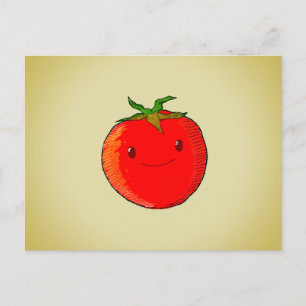 Cute Cartoon Tomato Postcard