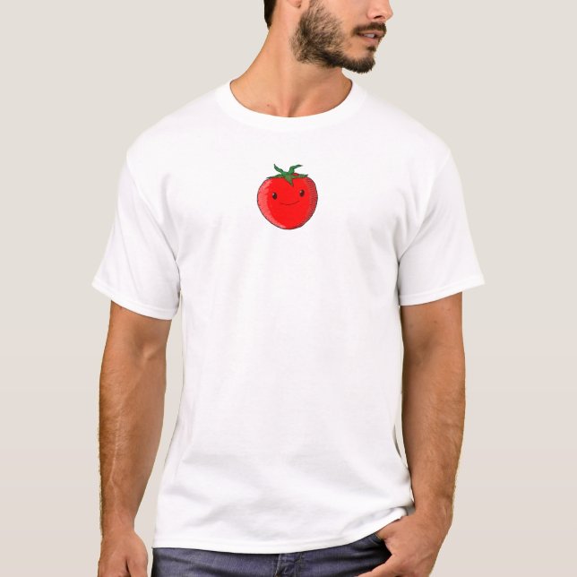 Cute Cartoon Tomato T-Shirt (Front)