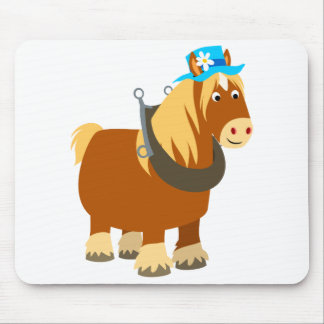 Cute Cartoon Trait Breton Horse Mousepad