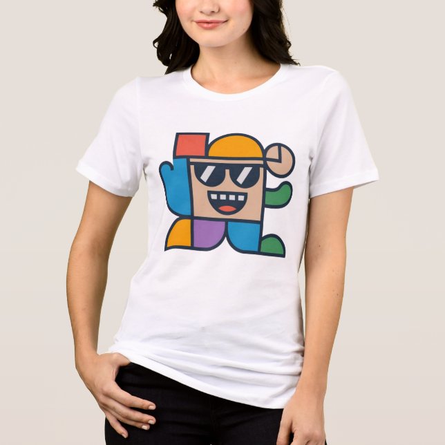 Cute Cartoon Tri-Blend Shirt (Front)