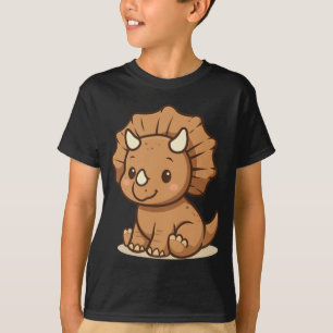 Cute Cartoon Triceratops Kids' T-Shirt