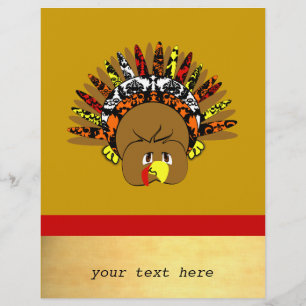 Cute Cartoon Turkey Business Flyer