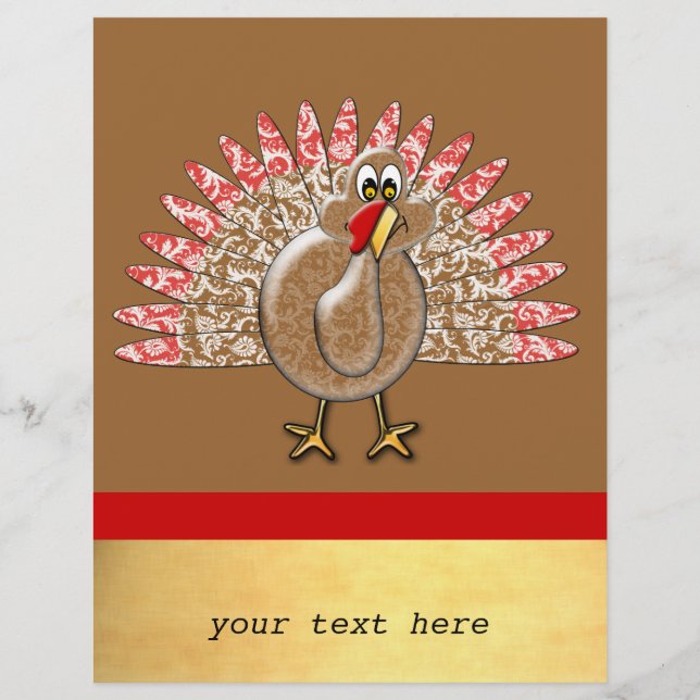 Cute Cartoon Turkey Business Flyer (Front)