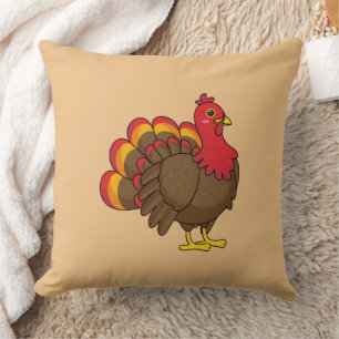 Cute Cartoon Turkey Cushion
