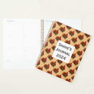 Cute Cartoon Turkey Personalise Planner