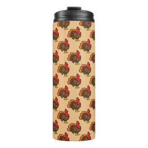 Cute Cartoon Turkey Thermal Tumbler