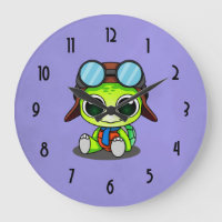 Cute Cartoon Turtle in Aviator Hat