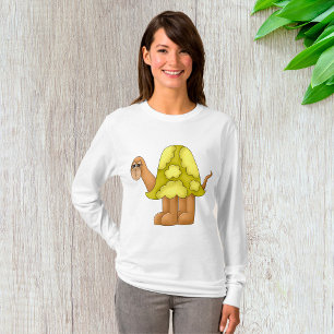 Cute Cartoon Turtle with Puffy Green Shell T-Shirt