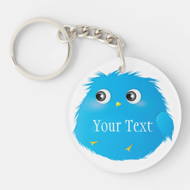 Cute Cartoon Twittie Bird Key Ring (Front)