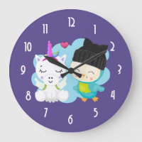Cute Cartoon Unicorn & Bird Pals