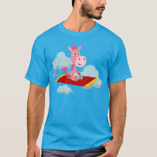 Cute Cartoon Unicorn's Magic Carpet Ride T-Shirt