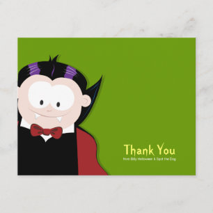 Cute Cartoon Vampire Flat Thank You Card