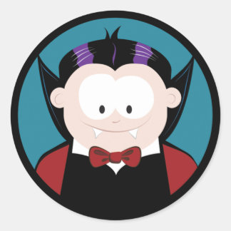 Cute Cartoon Vampire Halloween Stickers