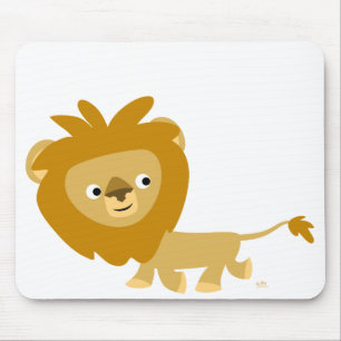 Cute Cartoon Walking Lion Mousepad