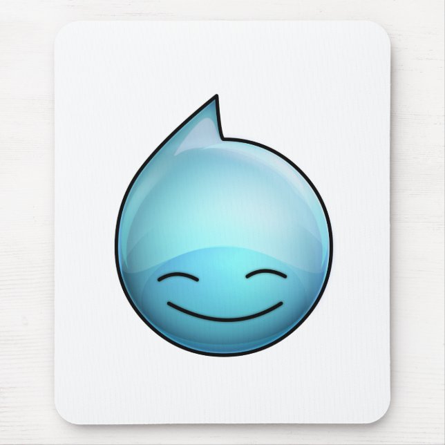 Cute Cartoon Water Drop Mouse Pad (Front)