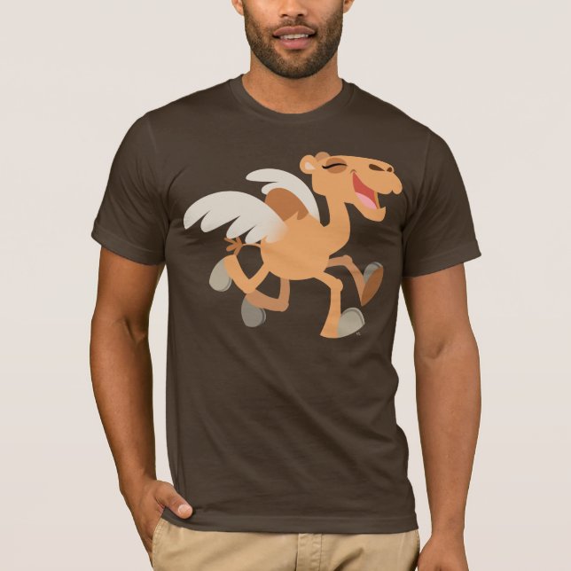 Cute Cartoon Winged-Camel T-Shirt (Front)
