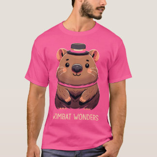 Cute Cartoon Wombat Lover Funny Wombat Australian  T-Shirt