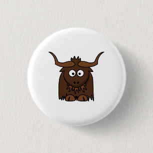 Cute Cartoon Yak 3 Cm Round Badge