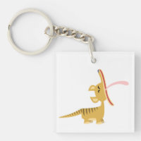 Cute Cartoon Yawning Thylacine Acrylic Magnet