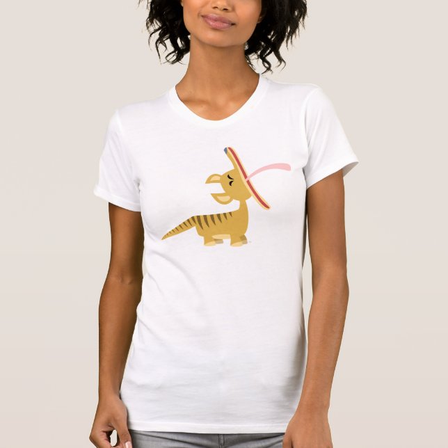 Cute Cartoon Yawning Thylacine Women T-Shirt (Front)