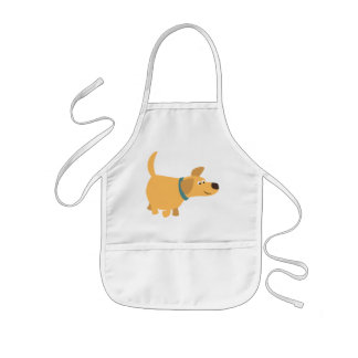Cute Cartoon Yellow Labrador Children Apron