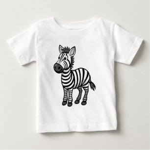 Cute Cartoon Zebra – Adorable Safari animal Baby T-Shirt