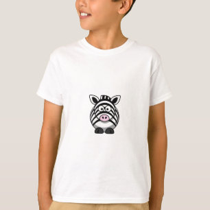 Cute Cartoon Zebra Clipart T-Shirt