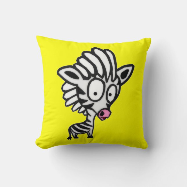 Cute Cartoon Zebra Cushion (Front)