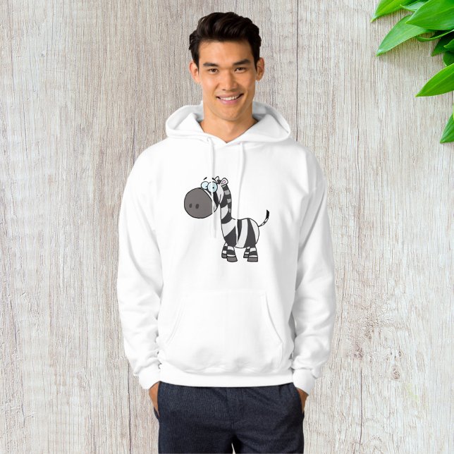 Cute Cartoon Zebra Funny Animal Character Hoodie (Creator Uploaded)