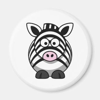 Cute Cartoon Zebra Template Magnet