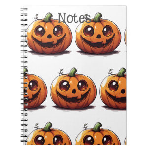 Cute carved Halloween pumpkin cartoon design Notebook