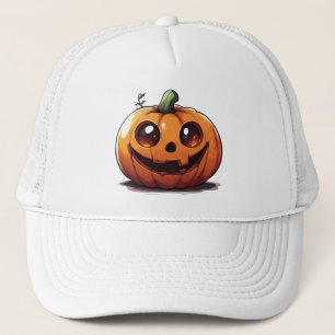 Cute carved Halloween pumpkin cartoon design Trucker Hat