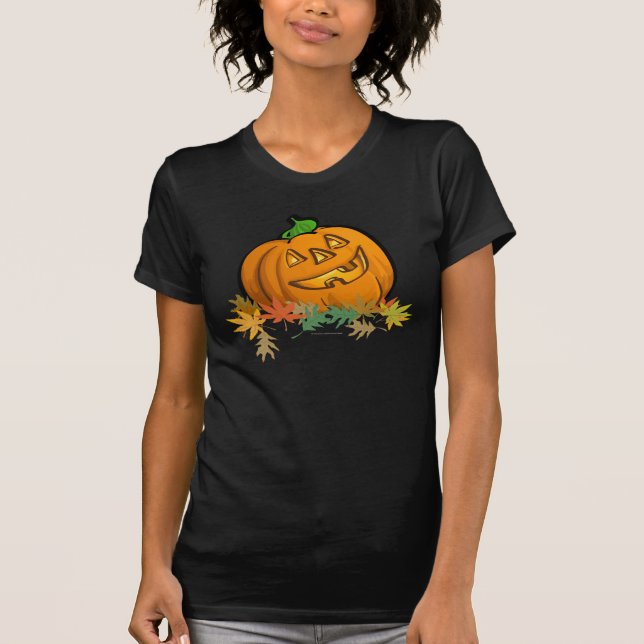 Cute Carved Pumpkin Dark T-Shirt (Front)