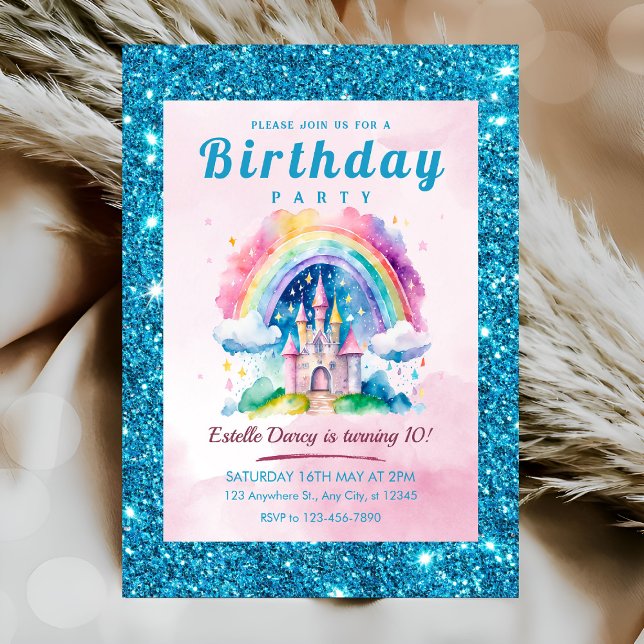 Cute Castle Girls Birthday Invitation (Creator Uploaded)