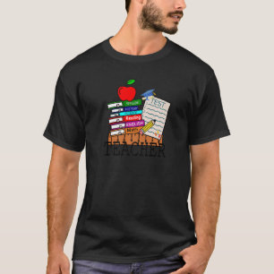 Cute Casual School Teacher's Reading Love Teaching T-Shirt
