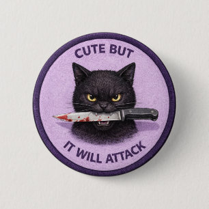 Cute Cat 6 Cm Round Badge