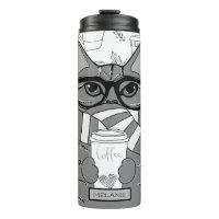 Cute Cat and Coffee Lover Personalised