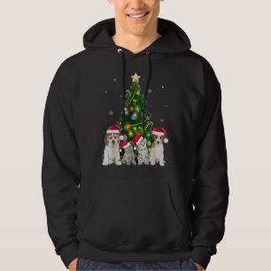 Cute Cat And Dog Christmas Tree Cat Lover Xmas Pet Hoodie