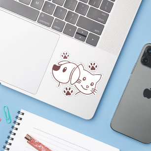 Cute Cat and Dog Line