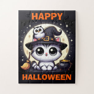 Cute Cat and Owl Children's Jigsaw Puzzle