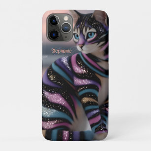 Cute Cat and Personalised Name Design Case-Mate iPhone Case