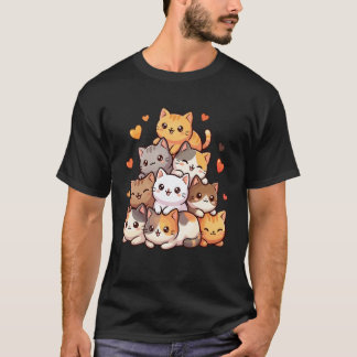 Cute Cat Anime Kawaii Cats T-Shirt