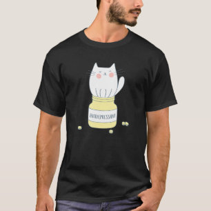 Cute Cat Antidepressan , Cute Kitten With Little P T-Shirt